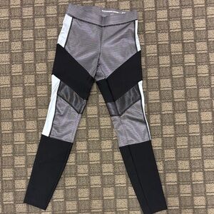 Alexander Wang Black, White & Gray Colorblock Athletic Leggings